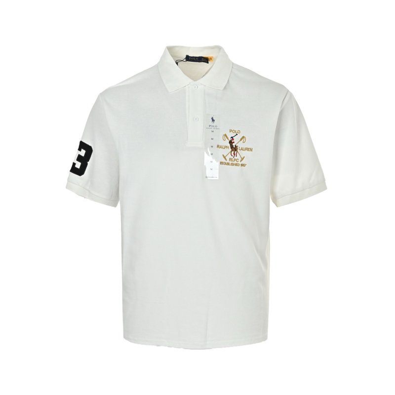 Polo Ralph Lauren White Polo Shirt with Embroidered Logo view