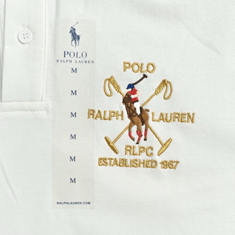 Polo Ralph Lauren White Polo Shirt with Embroidered Logo view