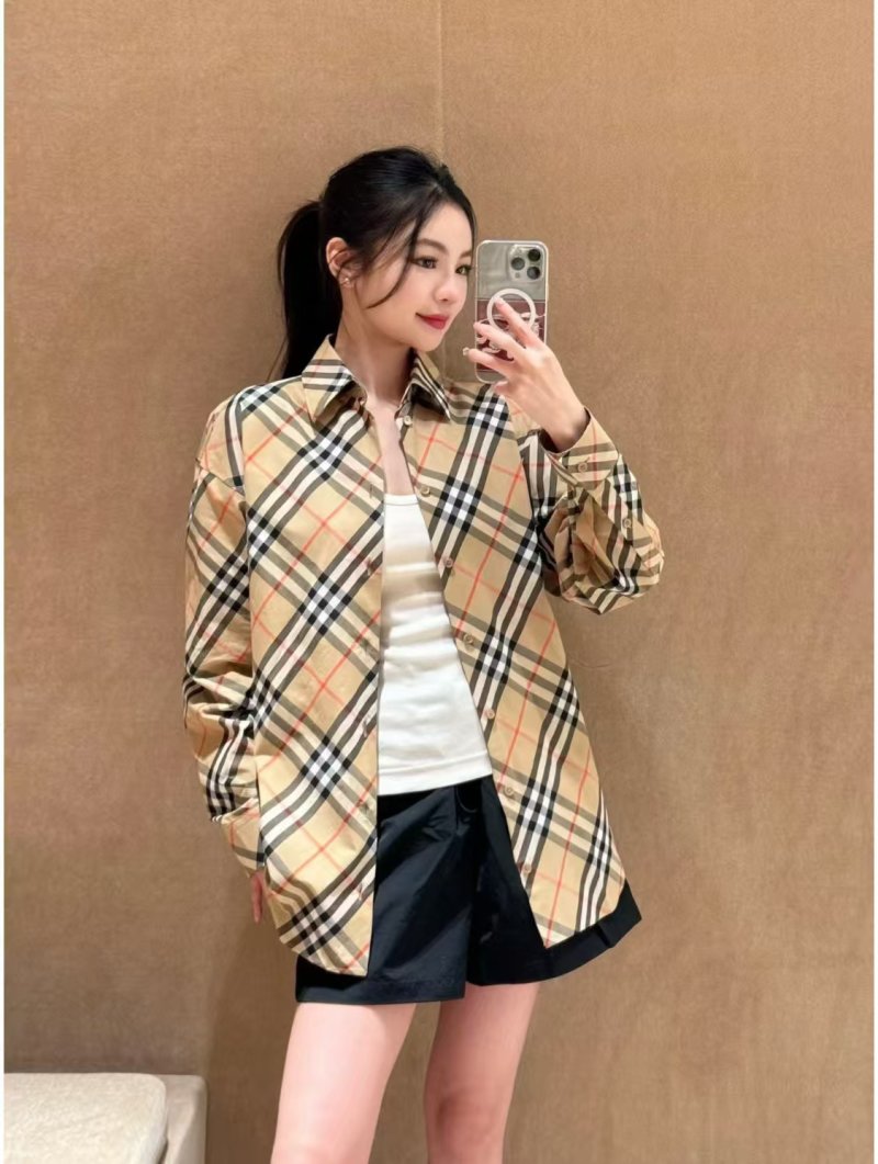 Burberry Check Long-Sleeve Button-Down Shirt Beige view