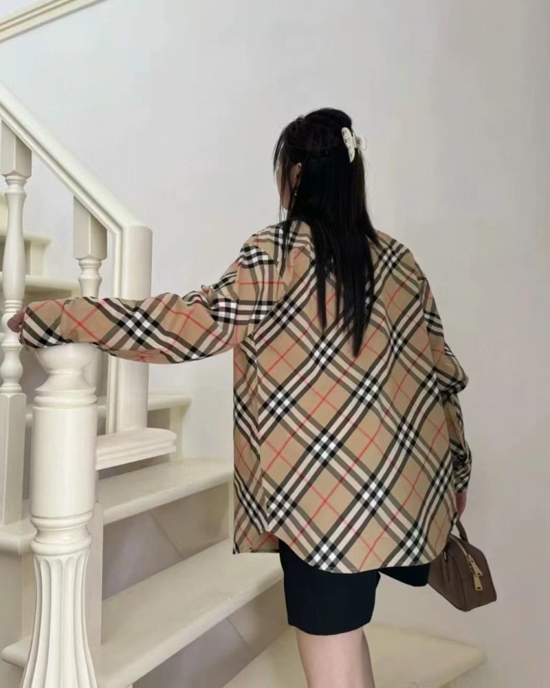Burberry Check Long-Sleeve Button-Down Shirt Beige view