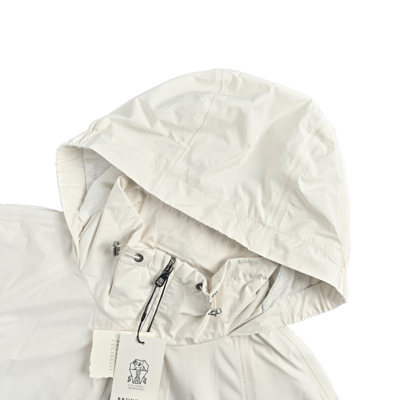 White Oversized Windbreaker Jacket view