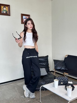 Alexander Wang Black Logo Joggers view 3