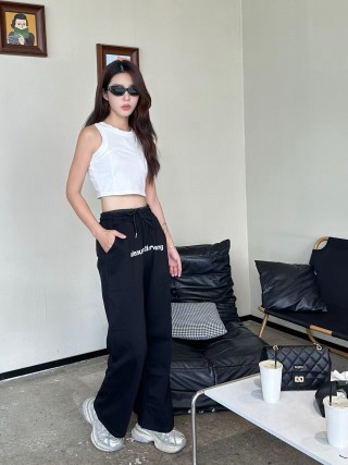 Alexander Wang Black Logo Joggers view 4