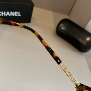 Chanel Tortoiseshell Square Frame Sunglasses with Gold Hardware view 8