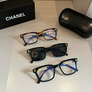 Chanel Tortoiseshell Square Frame Sunglasses with Gold Hardware view 9
