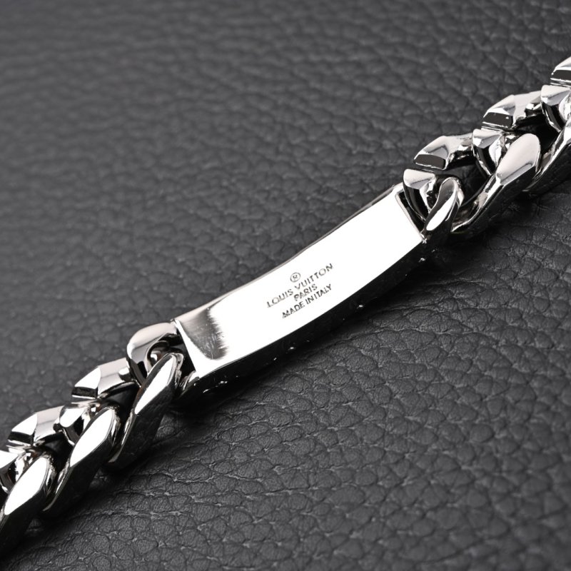 Louis Vuitton Monogram Chain Silver Cuban Bracelet view