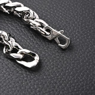 Louis Vuitton Monogram Chain Silver Cuban Bracelet view 5