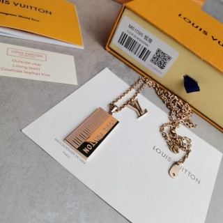 Louis Vuitton Piano Keyboard Pendant Necklace Gold view 3