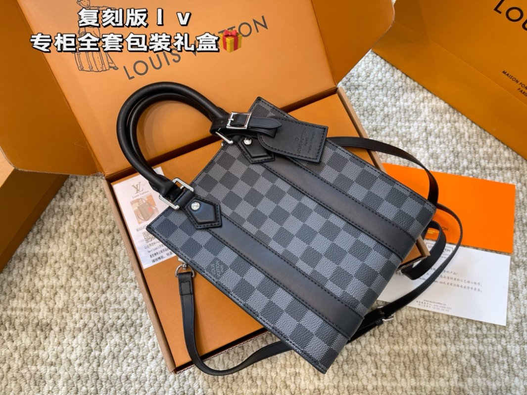 Louis Vuitton Damier Graphite Shoulder Bag Black