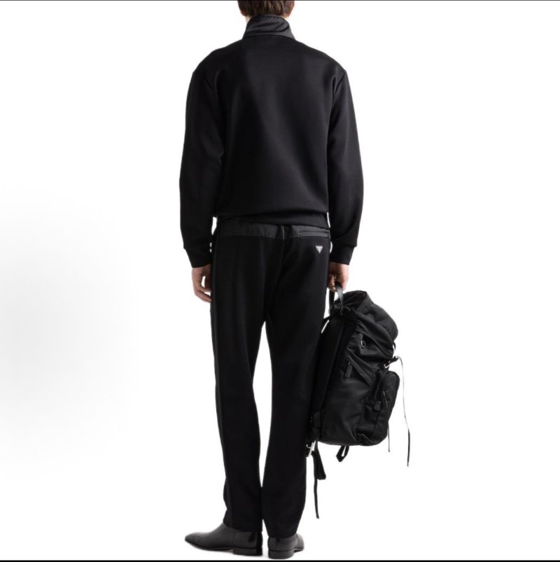 Prada Black Half-Zip Technical Nylon Jacket view