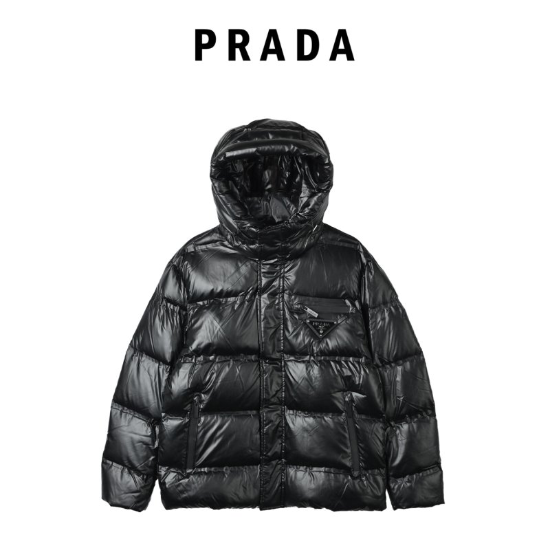 Black Puffer Down Jacket – Cropped Oversized Fit view