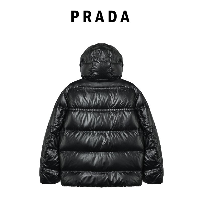 Black Puffer Down Jacket – Cropped Oversized Fit view