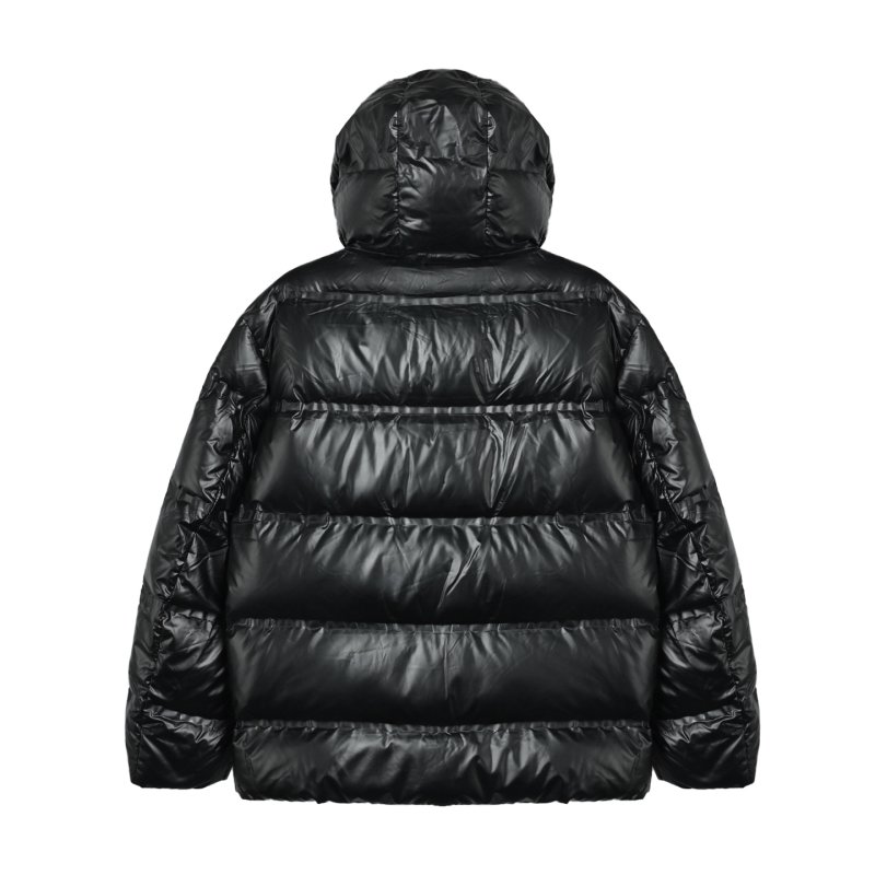 Black Puffer Down Jacket – Cropped Oversized Fit view