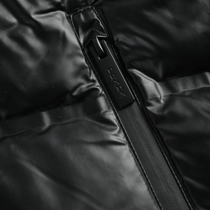 Black Puffer Down Jacket – Cropped Oversized Fit view
