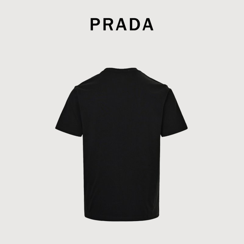 Prada Red Embroidered Logo Polo Shirt - White view