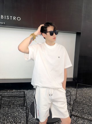 Prada White Side Stripe Shorts view 4