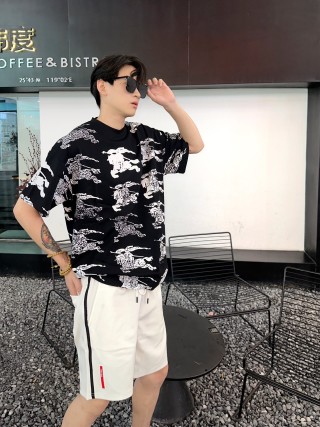 Prada White Side Stripe Shorts view 9