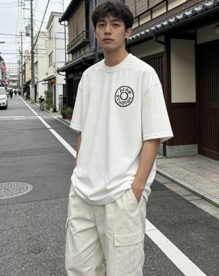 Acne Studios White Logo Circle T-Shirt view 3