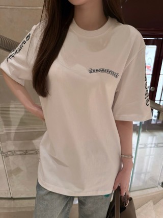 White Oversized T-Shirt with Blue Graphic Back Print view 5