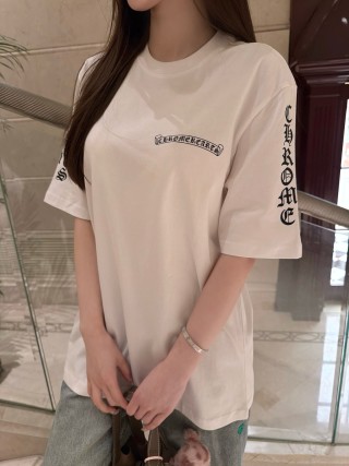 White Oversized T-Shirt with Blue Graphic Back Print view 9