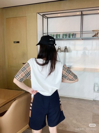 Burberry Check Navy Shorts view 4