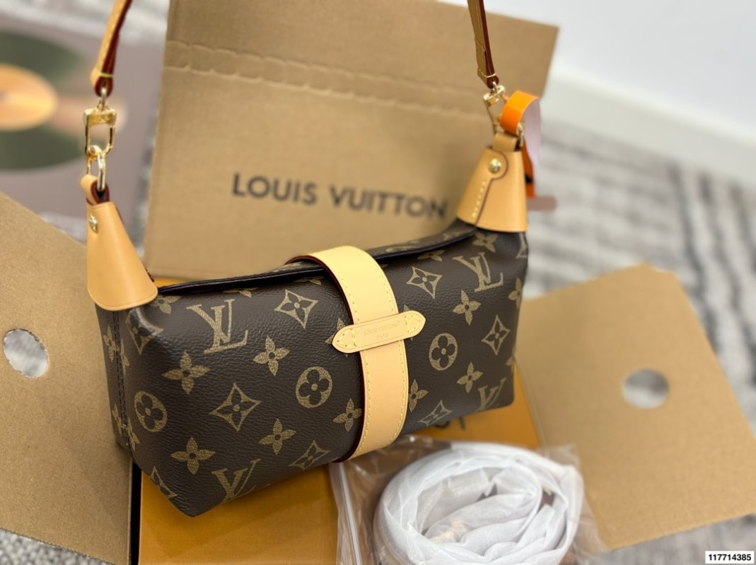 Louis Vuitton Mia Monogram Canvas Shoulder Bag - Brown view
