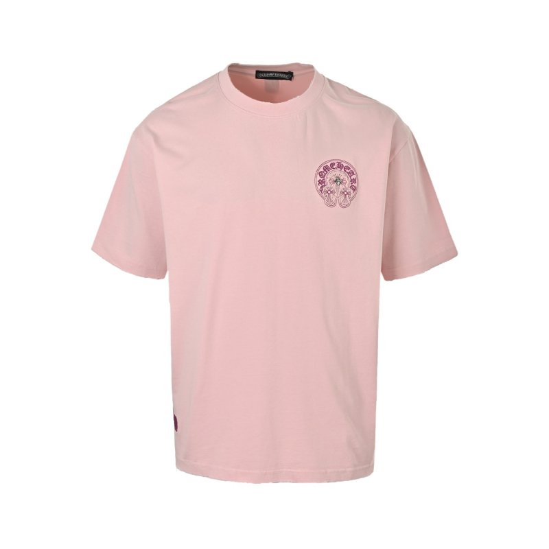 Pink Oversized Graphic T-Shirt with Embroidered Logo view