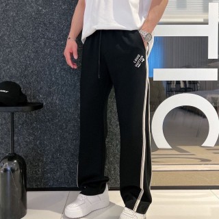 Black Track Pants with White Side Stripe view 2