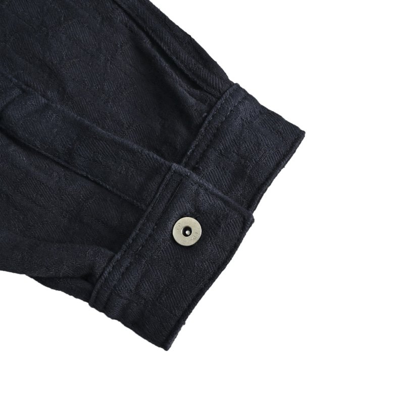 Navy Wool Blend Button-Up Shirt Jacket view