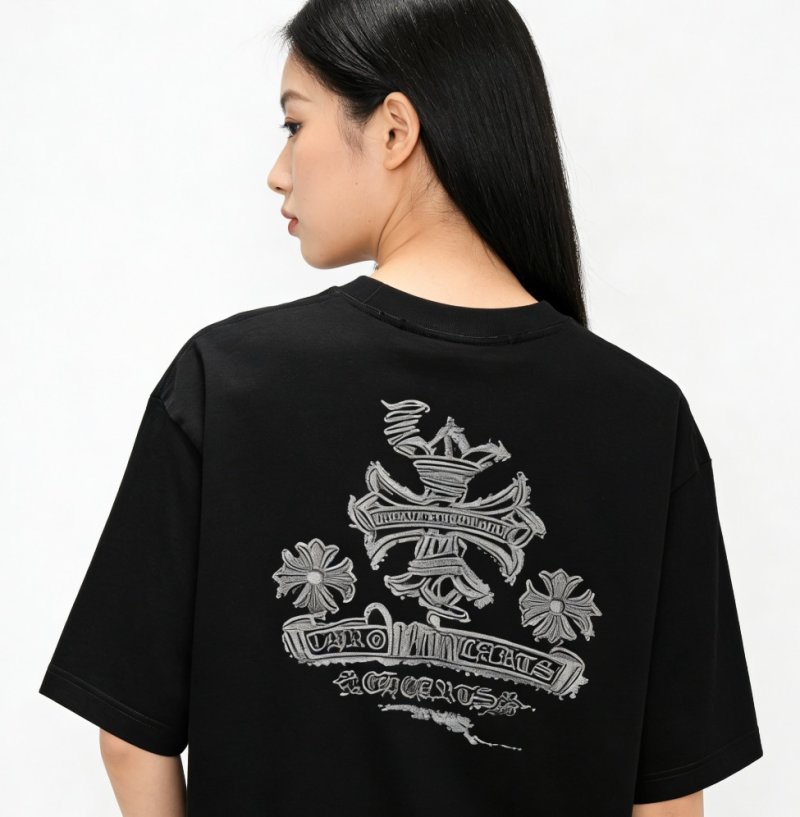 Chrome Hearts Black Graphic Back Print T-Shirt view