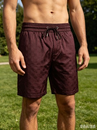 Gucci GG Monogram Burgundy Swim Shorts view 1