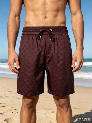 Gucci GG Monogram Burgundy Swim Shorts view 2