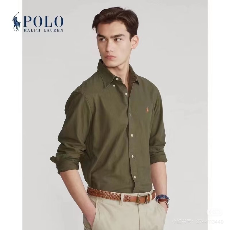 Polo Ralph Lauren Olive Oxford Button-Down Shirt view