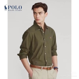 Polo Ralph Lauren Olive Oxford Button-Down Shirt view 2