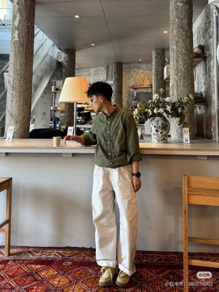 Polo Ralph Lauren Olive Oxford Button-Down Shirt view 5