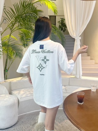 White Oversized Short Sleeve T-Shirt with Star Chest Print view 2