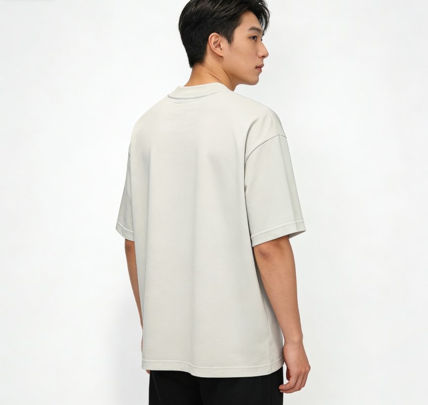 White Oversized T-Shirt with Pink Bow Graphic view