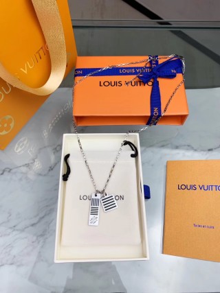 Louis Vuitton Monogram Stripe Enamel Dual Pendant Necklace view 1
