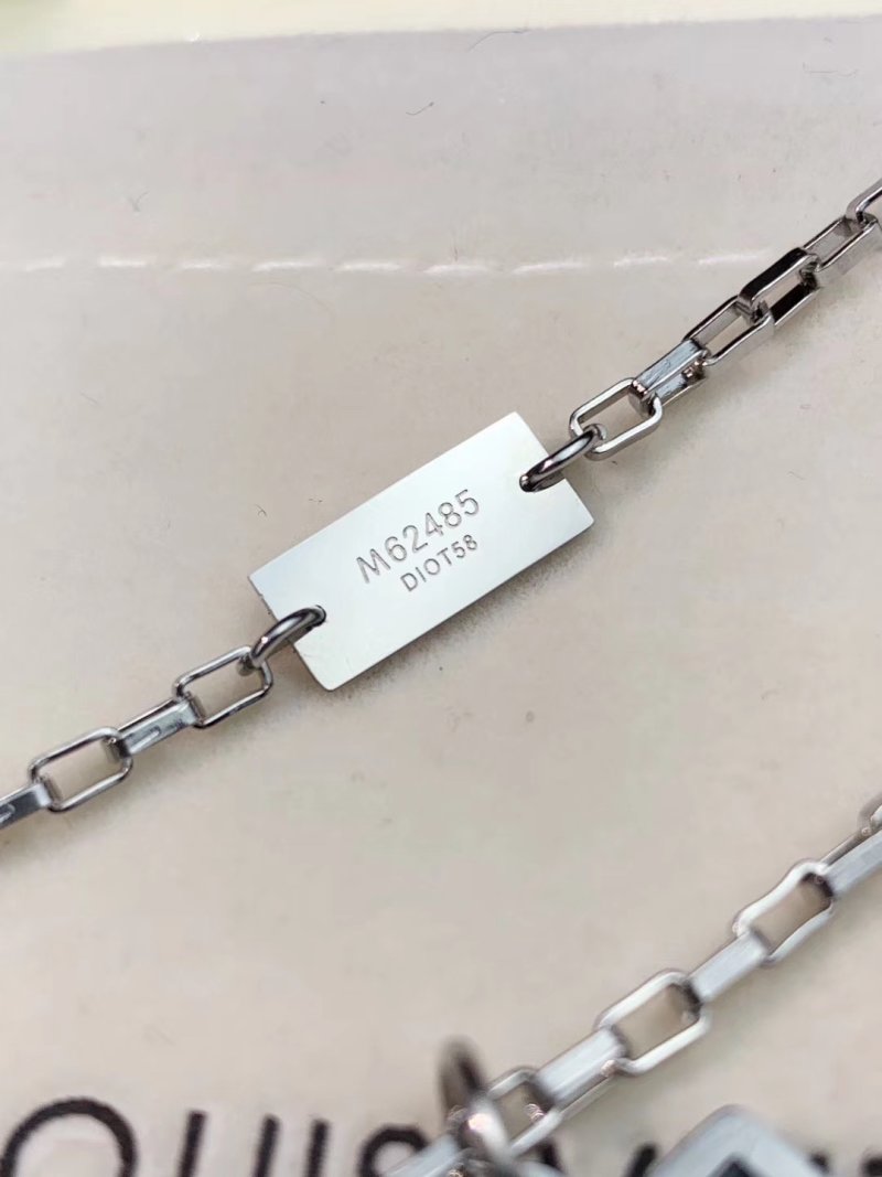 Louis Vuitton Monogram Stripe Enamel Dual Pendant Necklace view