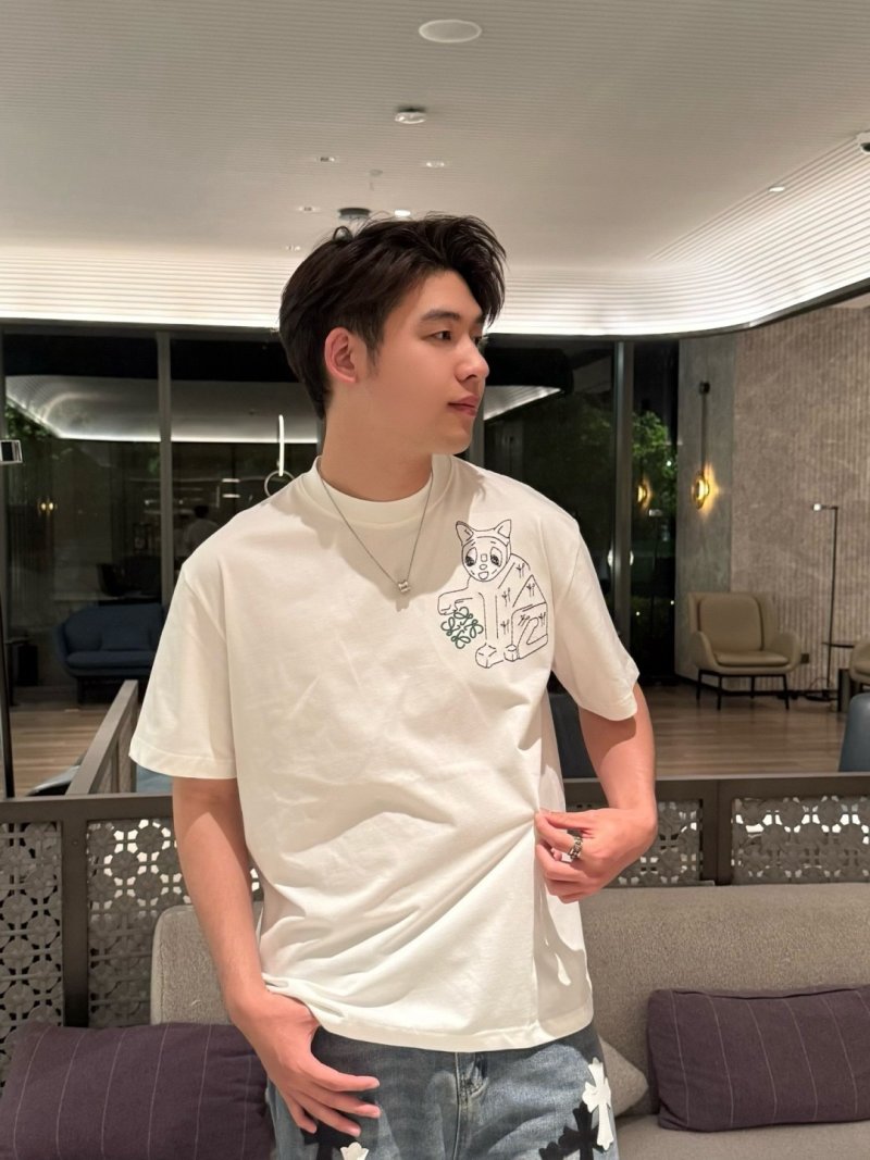 Cream Graphic Dog Print Short Sleeve T-Shirt
