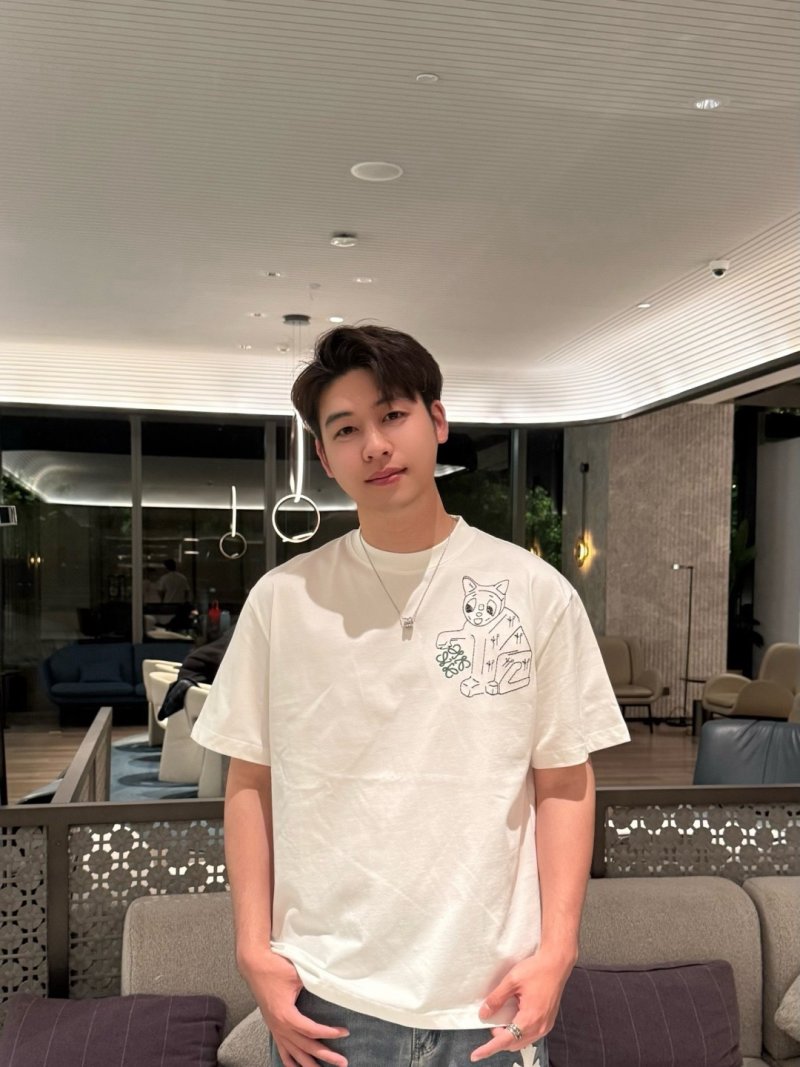 Cream Graphic Dog Print Short Sleeve T-Shirt view