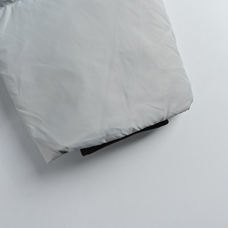White & Gray Puffer Down Jacket view
