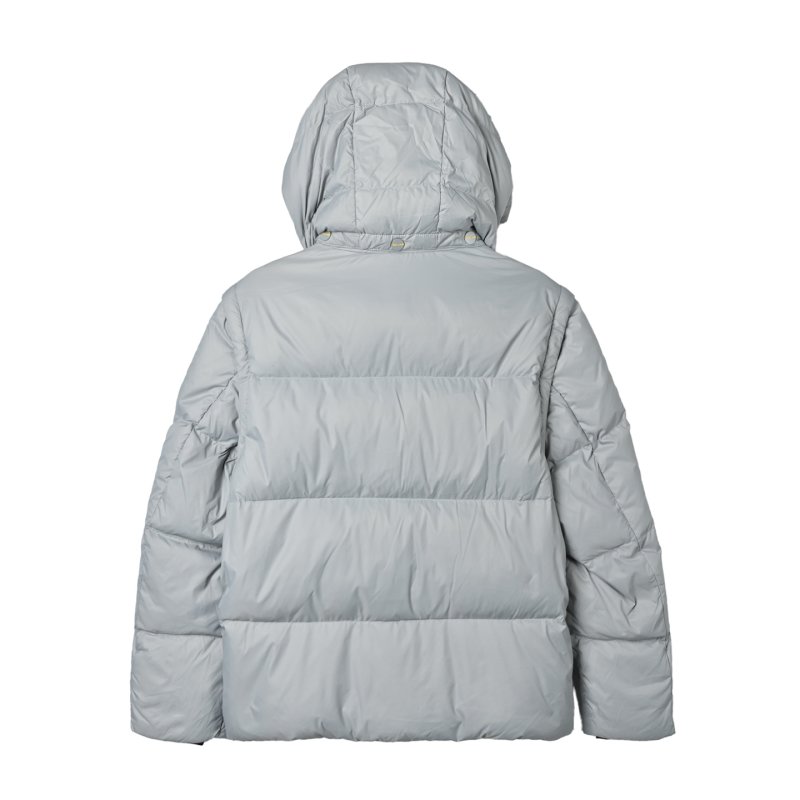 White & Gray Puffer Down Jacket view