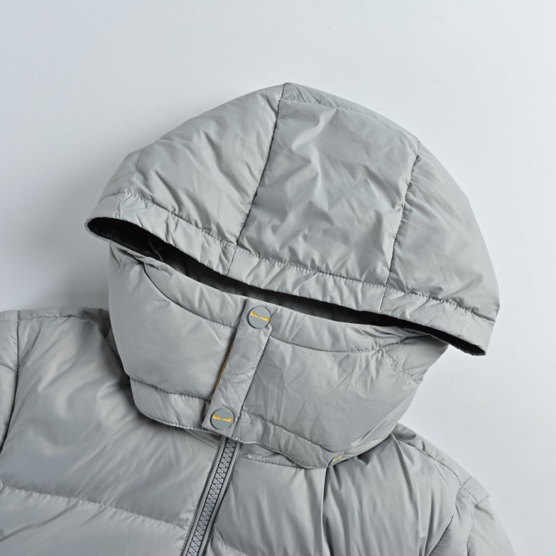 White & Gray Puffer Down Jacket view