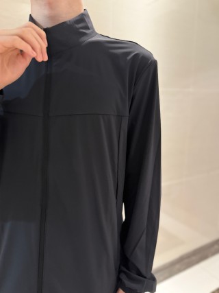 Black Oversized Sun-Protection Windbreaker Jacket view 3