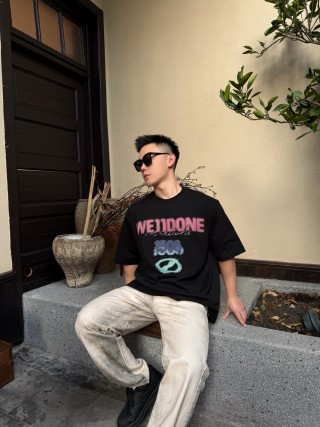 Black Graphic Print Short Sleeve T-Shirt view 7