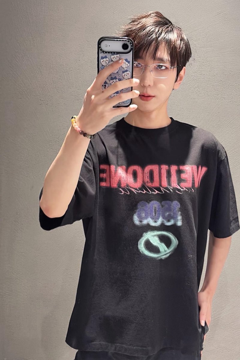 Black Graphic Print Short Sleeve T-Shirt view