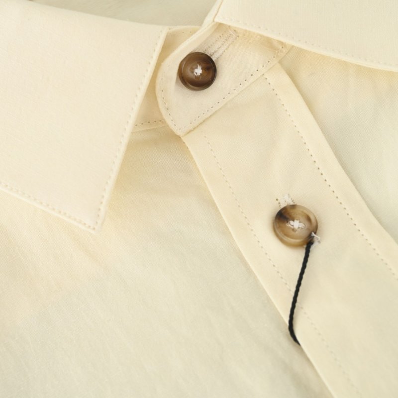Loewe Cream Oversized Button-Up Shirt with Embroidered Chest Pocket view