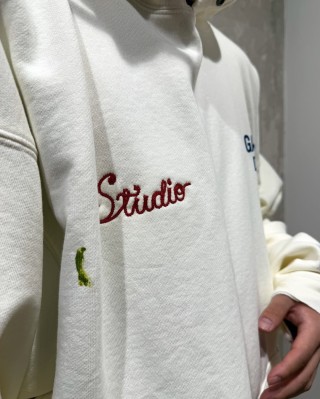 Essentials Art On Display Cream Hoodie view 3