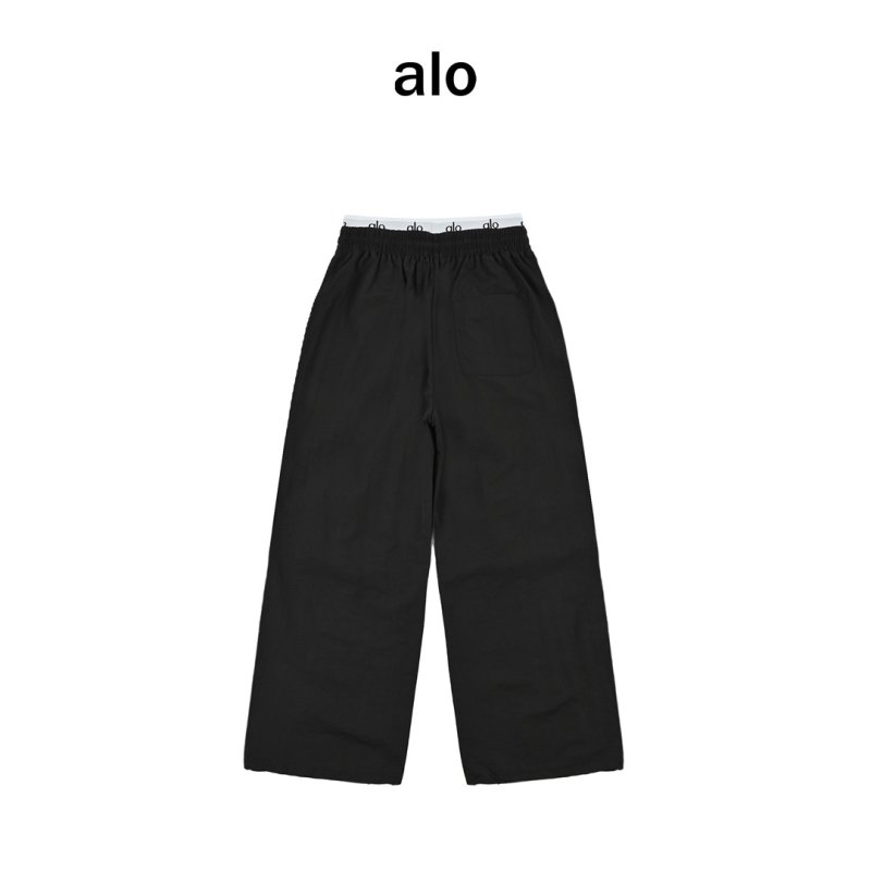 Essentials Black Wide-Leg Drawstring Pants view